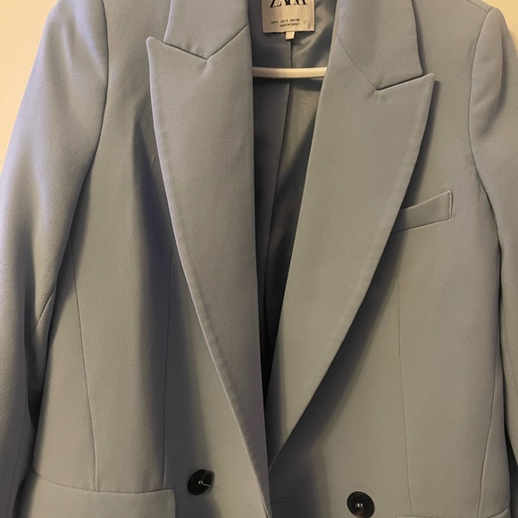 Baby blue oversized Zara blazer - Picture 5 of 5